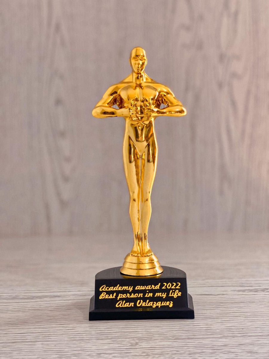 Premio personalizable del trofeo Oscar Look Alike de 10-3/4 pulgadas,  incluye personalización